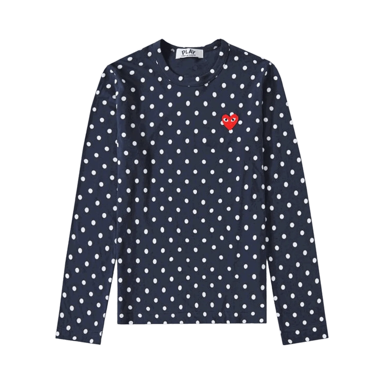 COMME DES GARçONS PLAY POLKA DOT HEART LOGO TSHIRT