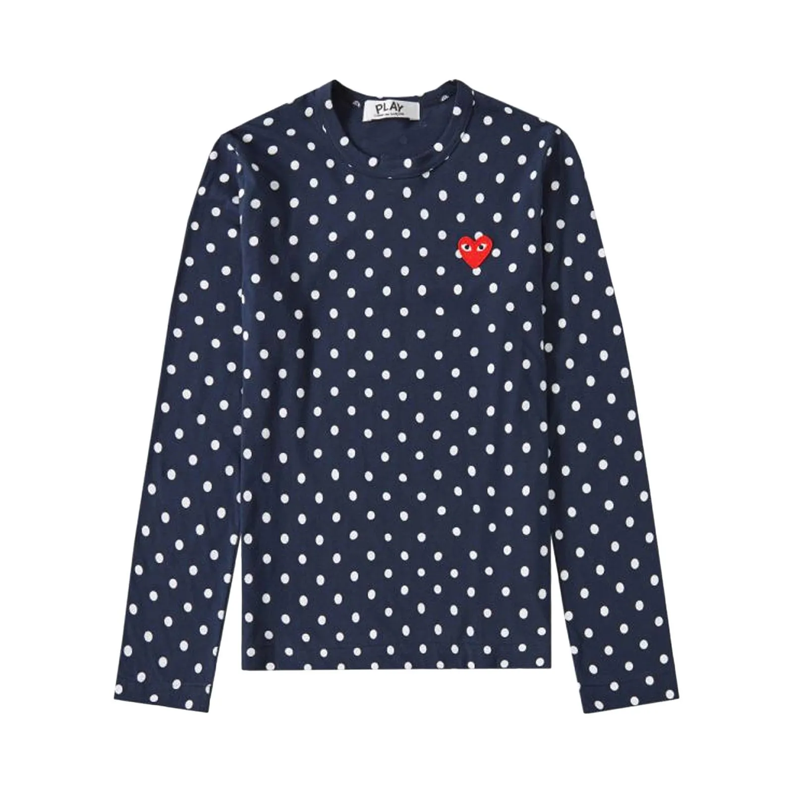 COMME DES GARçONS PLAY POLKA DOT HEART LOGO TSHIRT