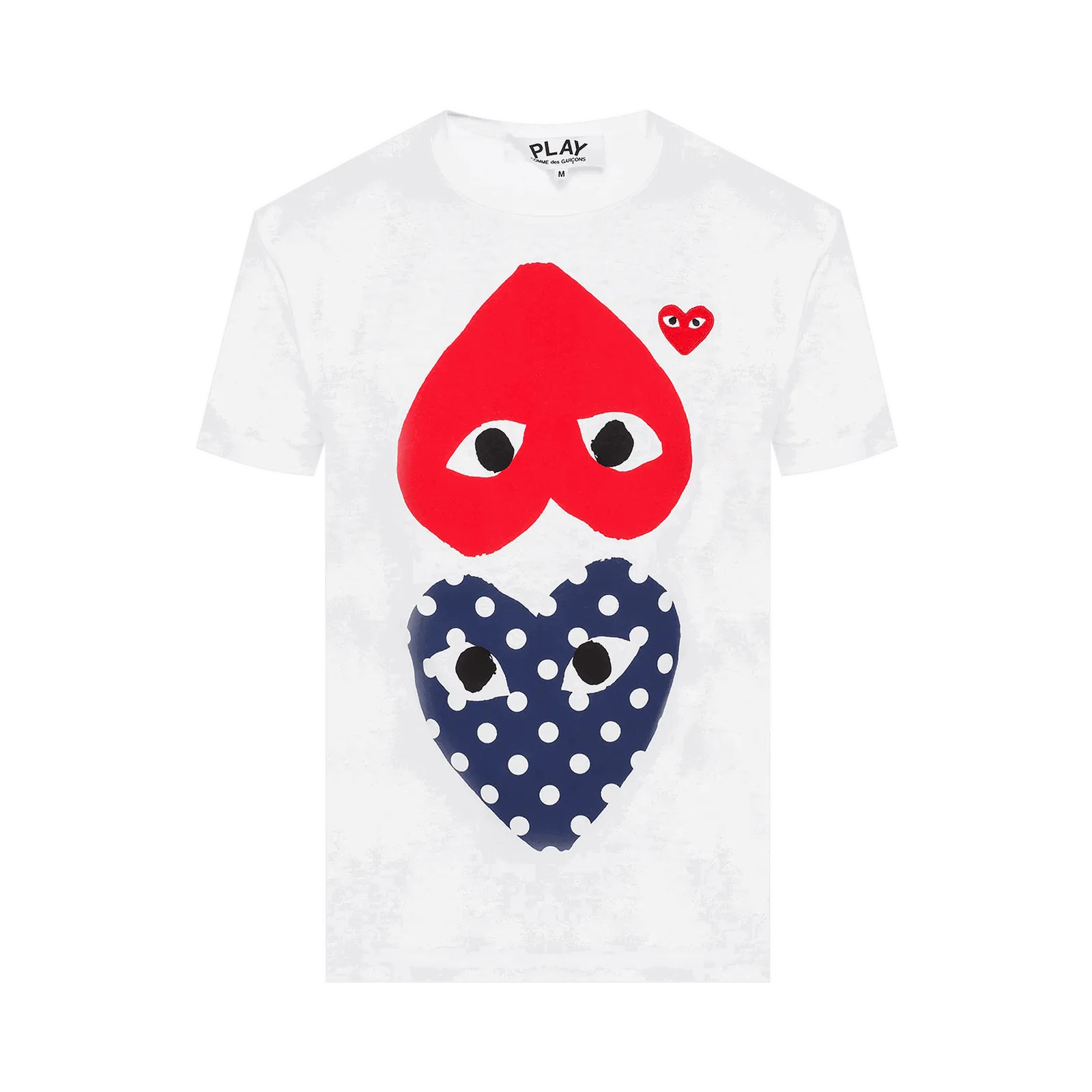 COMME DES GARçONS PLAY POLKA DOT MIX HEART TSHIRT