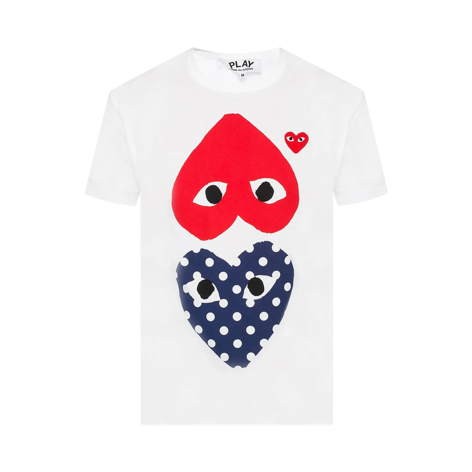 COMME DES GARçONS PLAY POLKA DOT MIX HEART TSHIRT