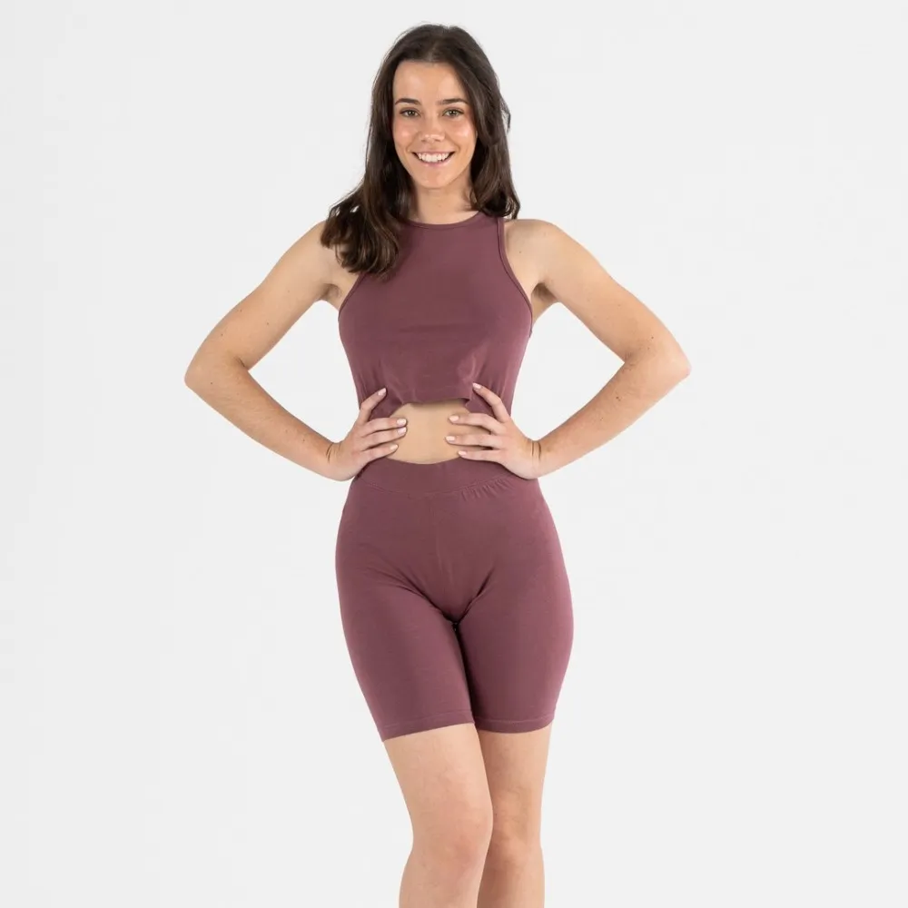 Conjunto deportivo culotte mujer berenjena