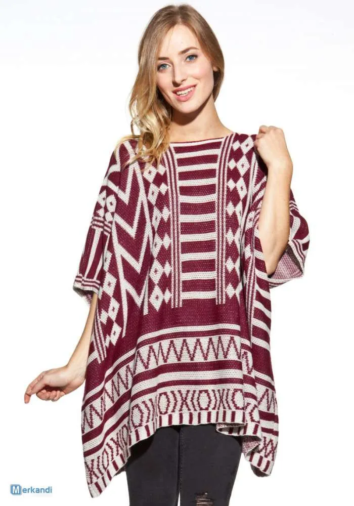 Cosmo Talla única Chaquetas, Ponchos, Suéteres Italianos | Grado Premium A, Nueva Condición