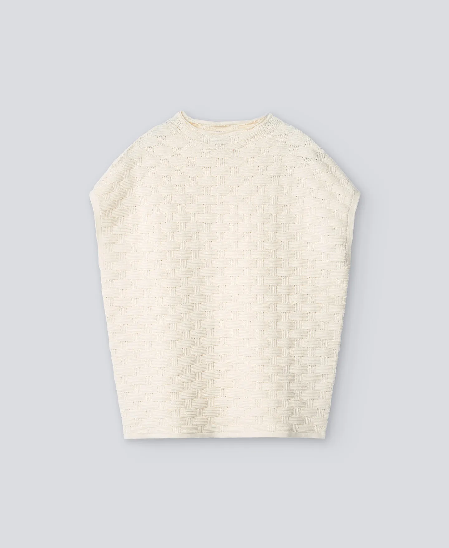 Cotton basket weave vest for woman