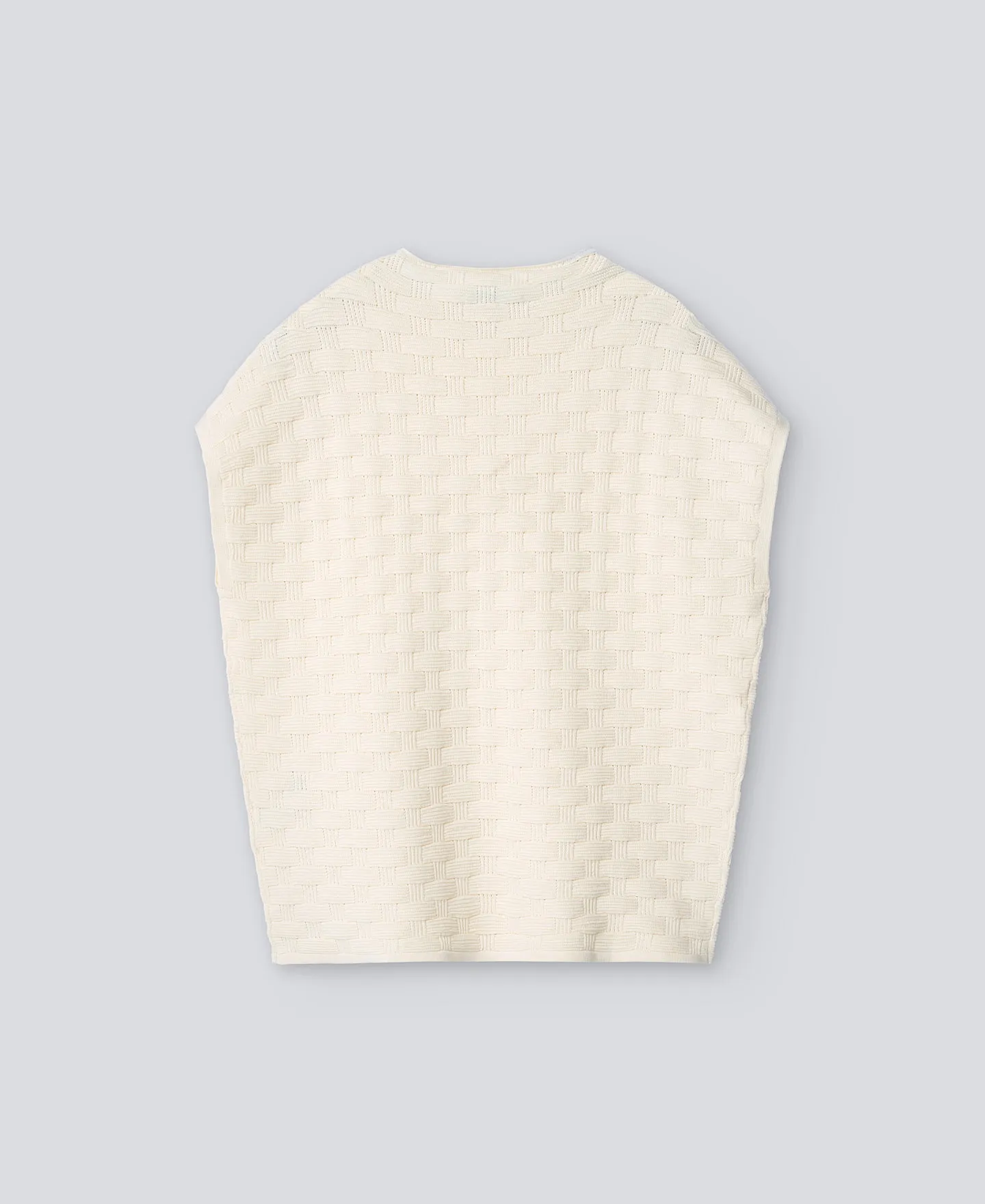 Cotton basket weave vest for woman
