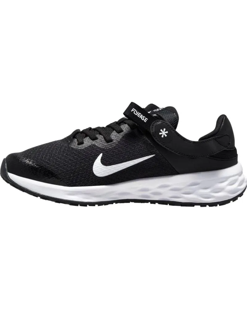 Deportivas de Mujer y Niña y Niño NIKE DEPORTIVA REVOLUTION 6 FLYEASE DD1113 NEGRO BLANCO