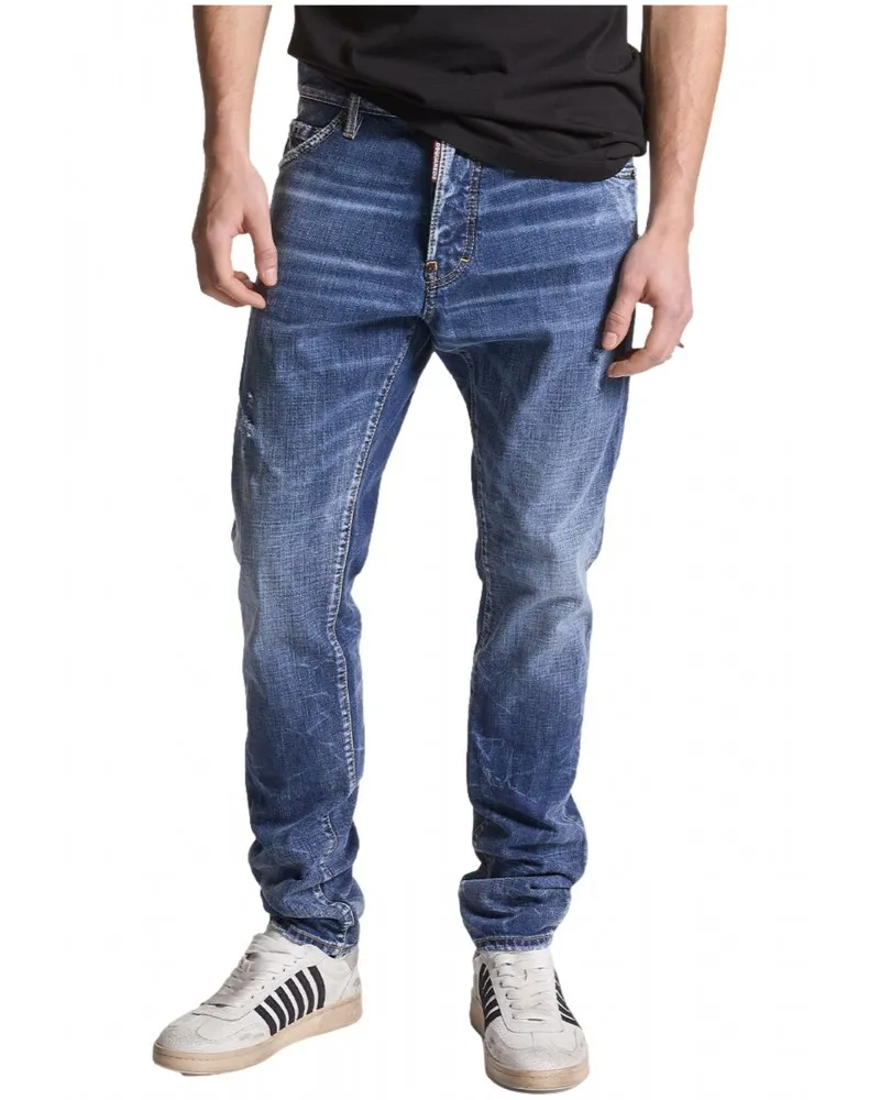 DSQUARED2  PANTALóN VAQUERO COOL GUY LAKE WASH CON ETIQUETA DE CUERO