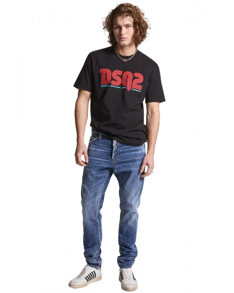 DSQUARED2  PANTALóN VAQUERO COOL GUY LAKE WASH CON ETIQUETA DE CUERO