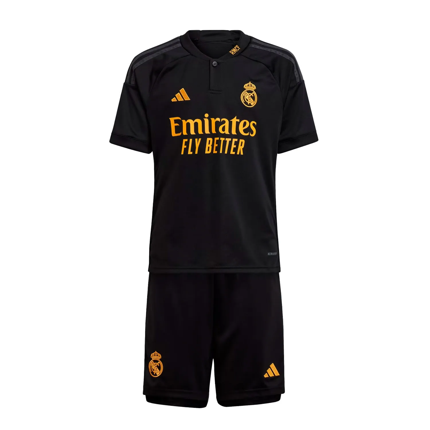 Equipación adidas 3a Real Madrid Camavinga niño 2023 2024