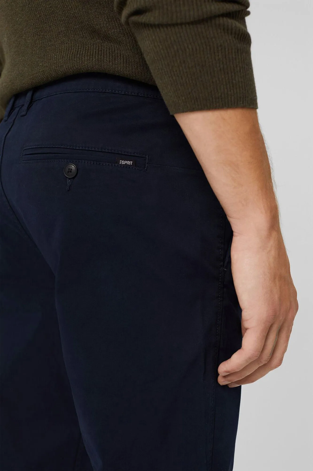 Esprit Pantalón chino straight fit en algodón orgánico
