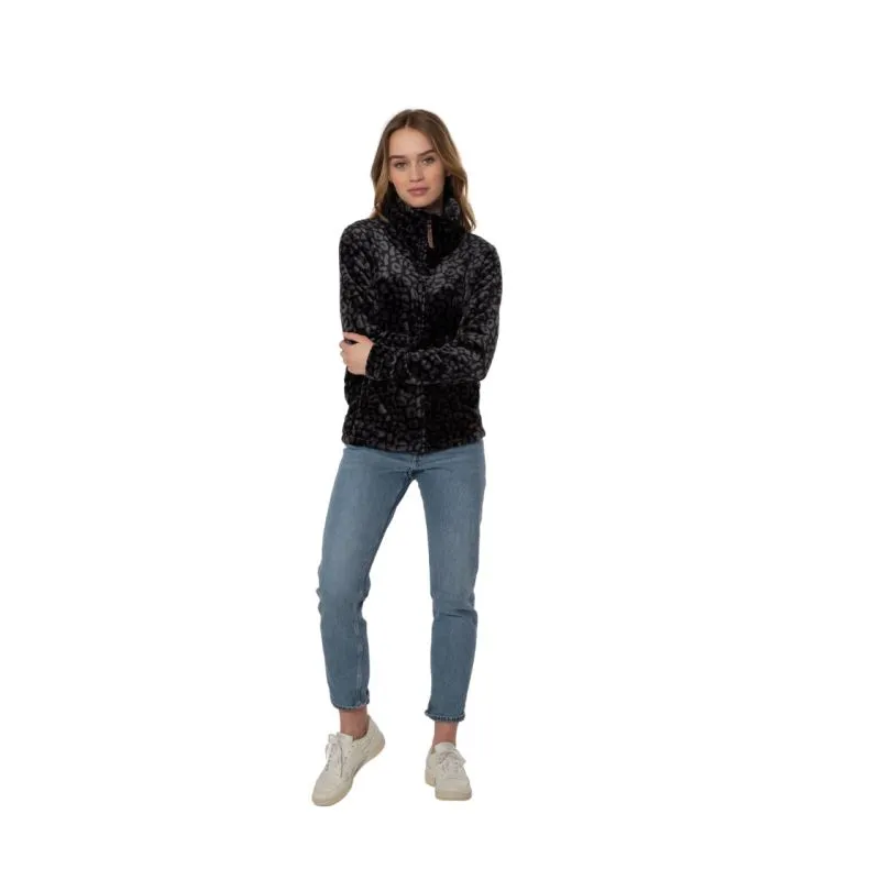 Fleece Protest Prtpaco Full Zip (True Black) Mujer