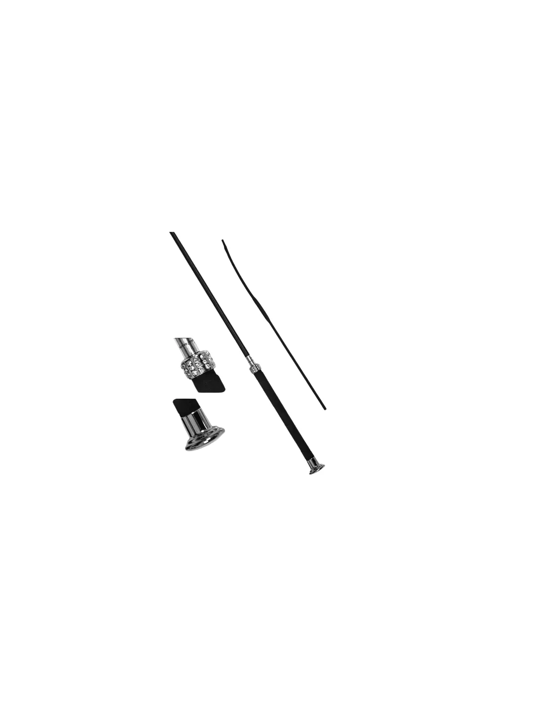 Fusta Doma Diamond Dressage WHIP 120 cm Negro