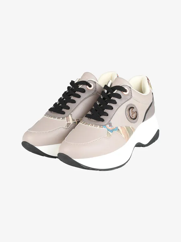 Gattinoni Zapatillas de mujer con cordones y plataforma.