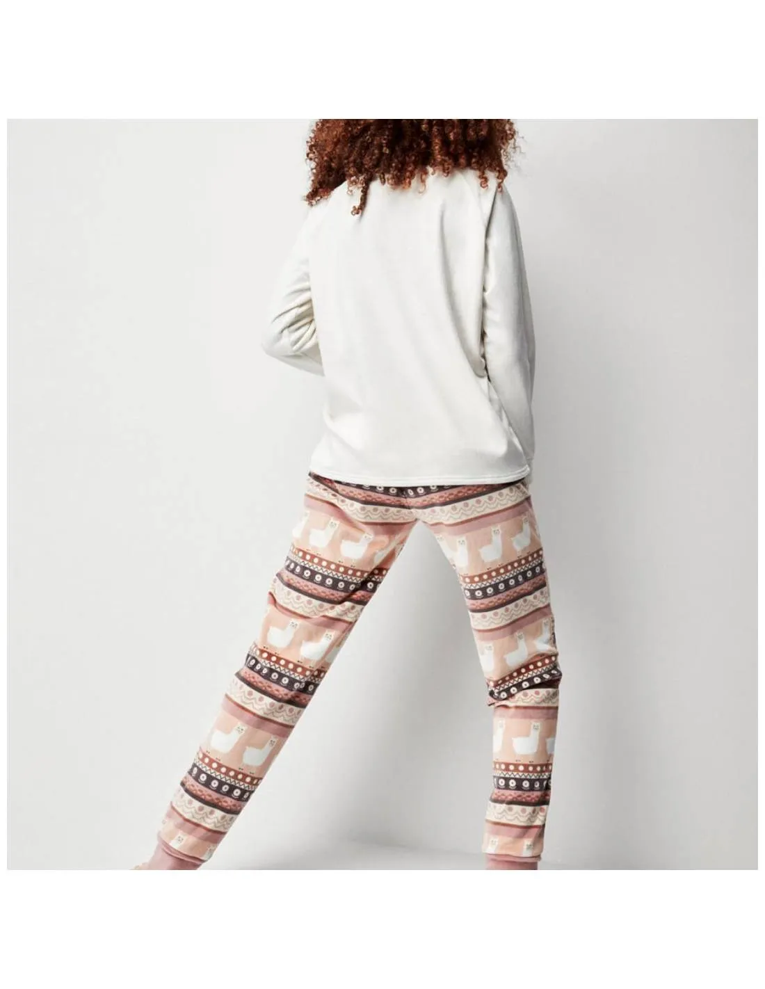 GISELA  PIJAMA POLAR DE LLAMA PARA MUJER