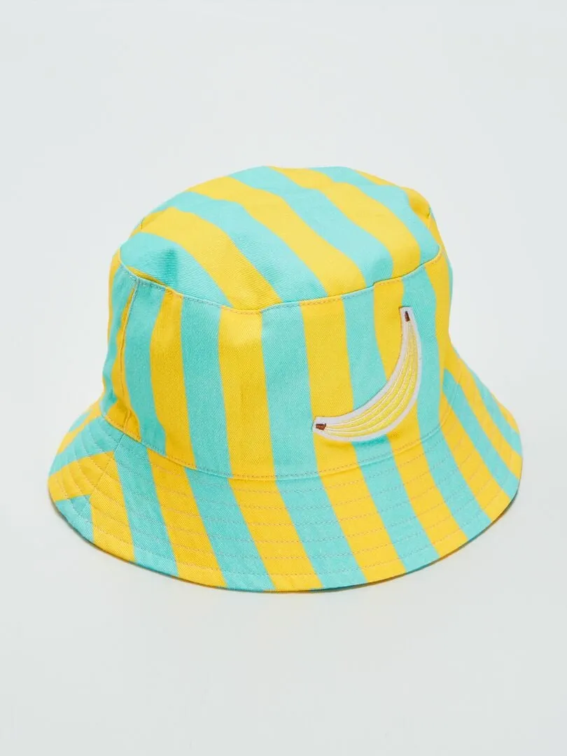 GORRO BUCKET ESTAMPADO PLáTANO X ARIANNE BUTTO  VERDE