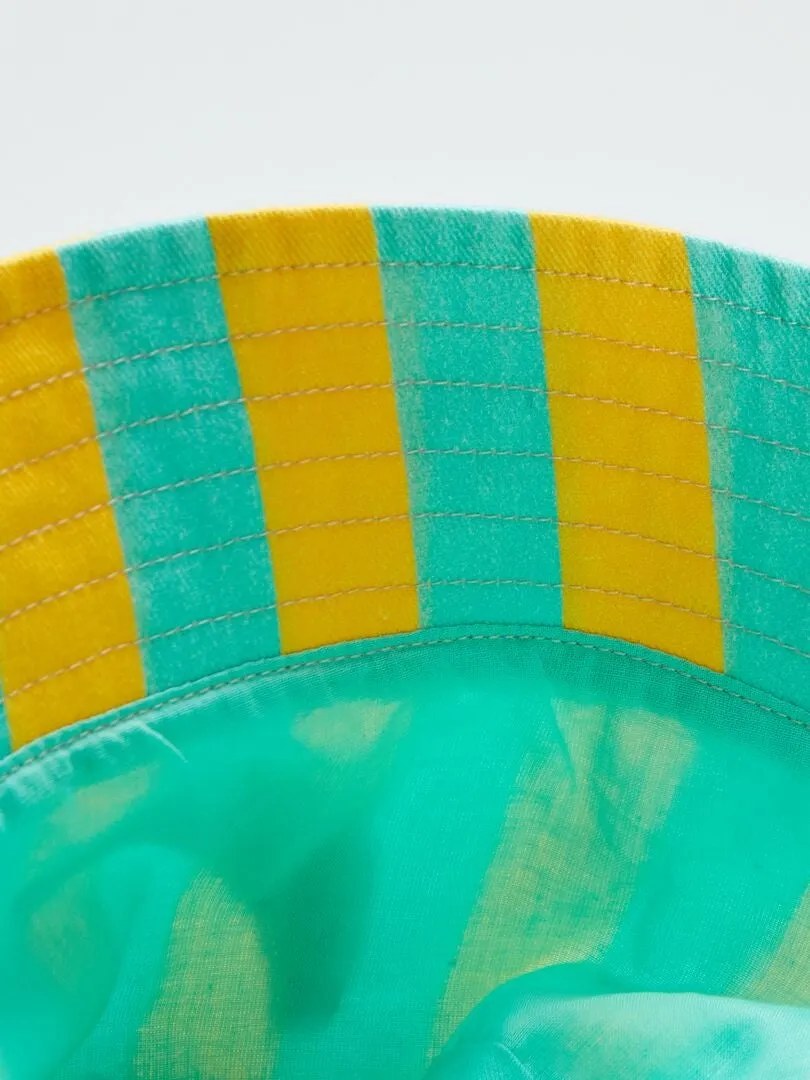 GORRO BUCKET ESTAMPADO PLáTANO X ARIANNE BUTTO  VERDE