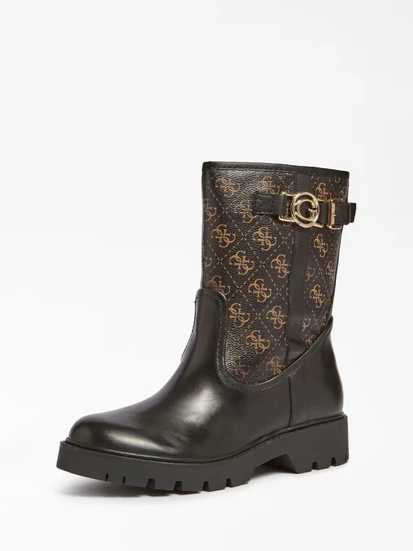 GUESS Radlyn Genuine Leather Logo Ankle Boot