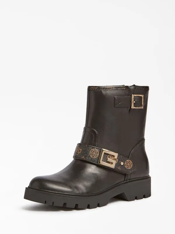 GUESS Ragner Genuine Leather Biker Boot