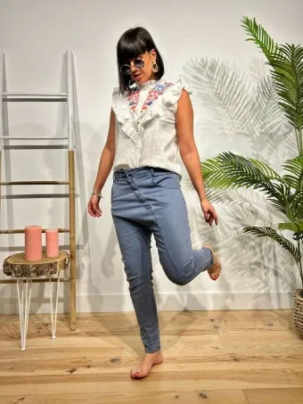Jeans Baggy TWELLO Azul