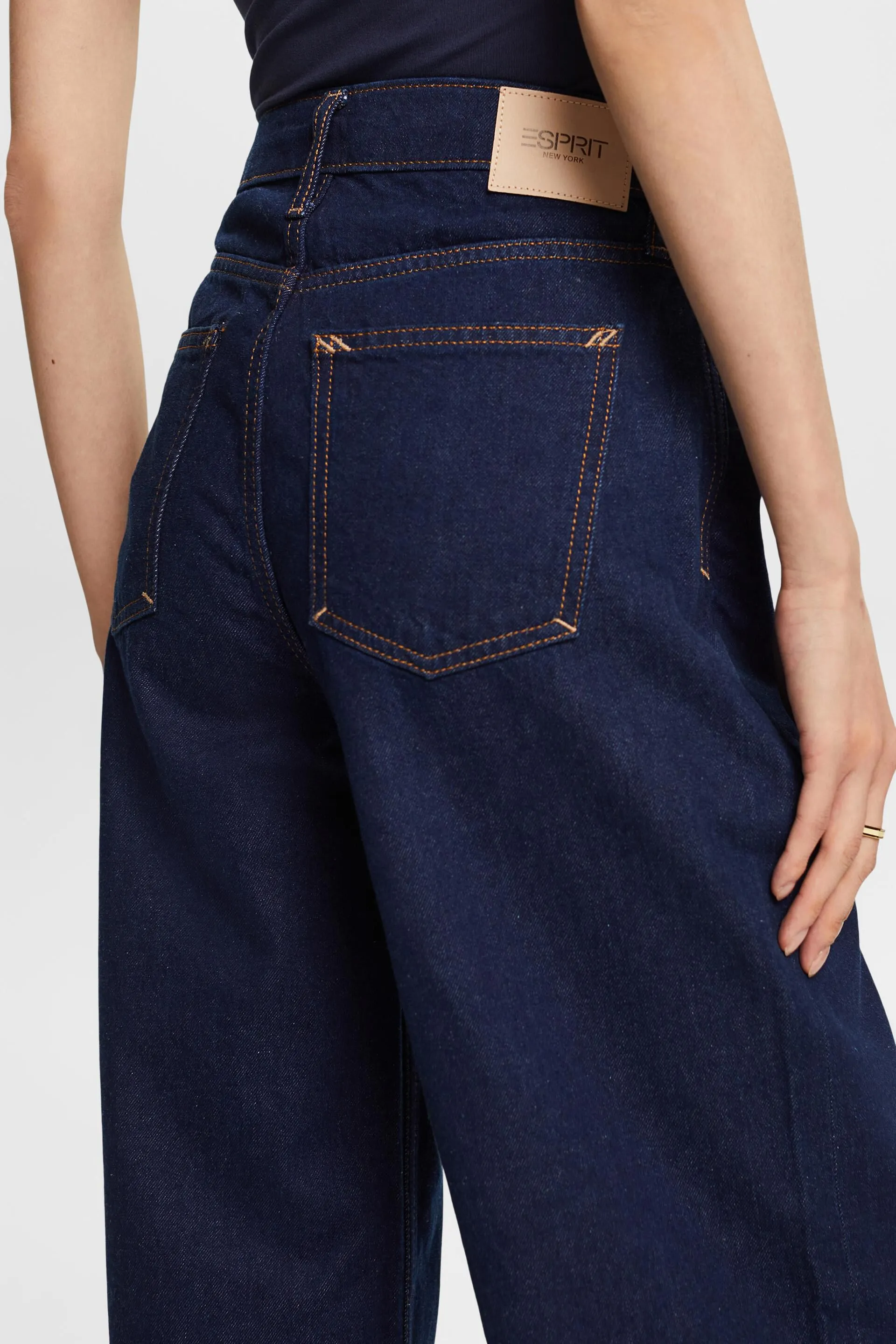 Jeans wide leg de estilo retro, 100 % algodón