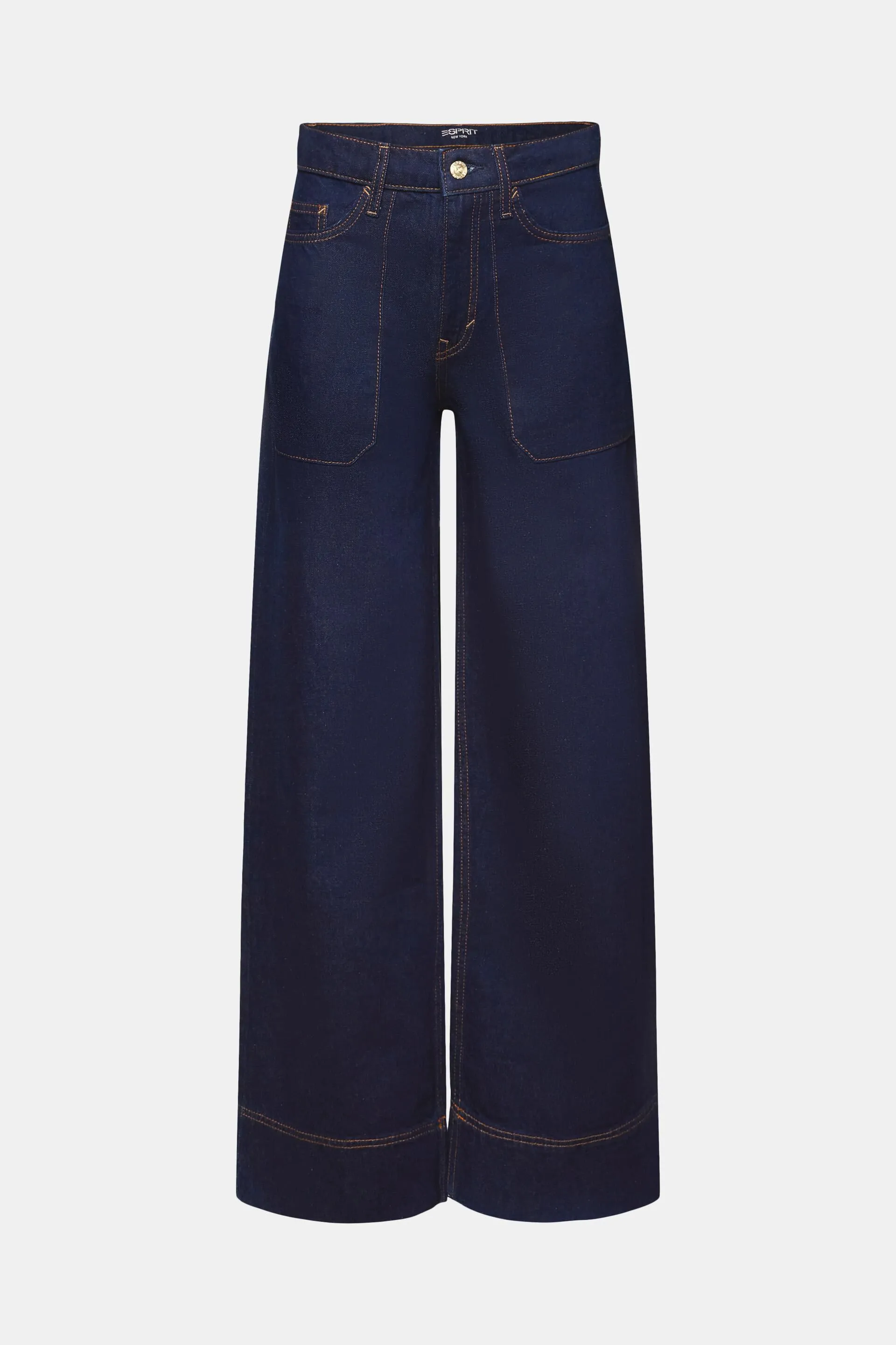 Jeans wide leg de estilo retro, 100 % algodón