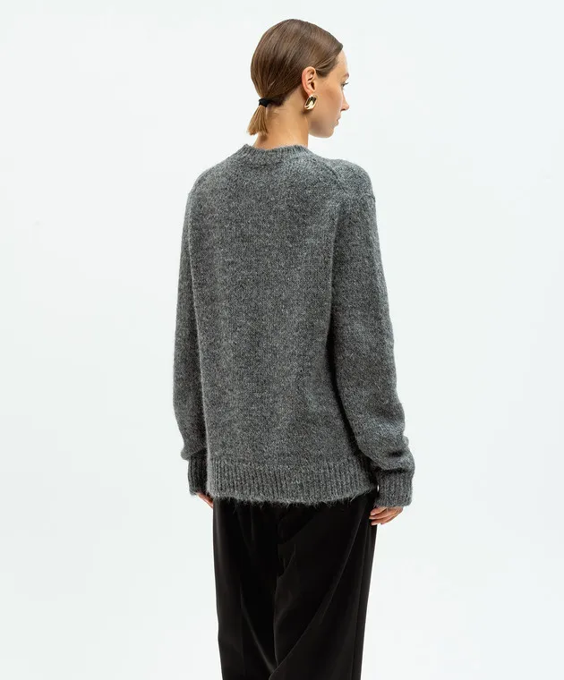 Jil Sander Gray alpaca and wool sweater