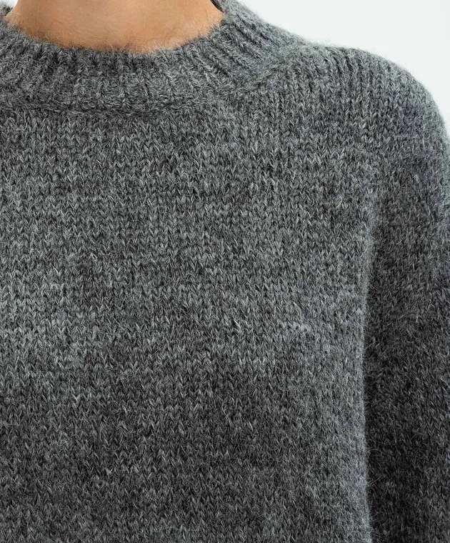 Jil Sander Gray alpaca and wool sweater