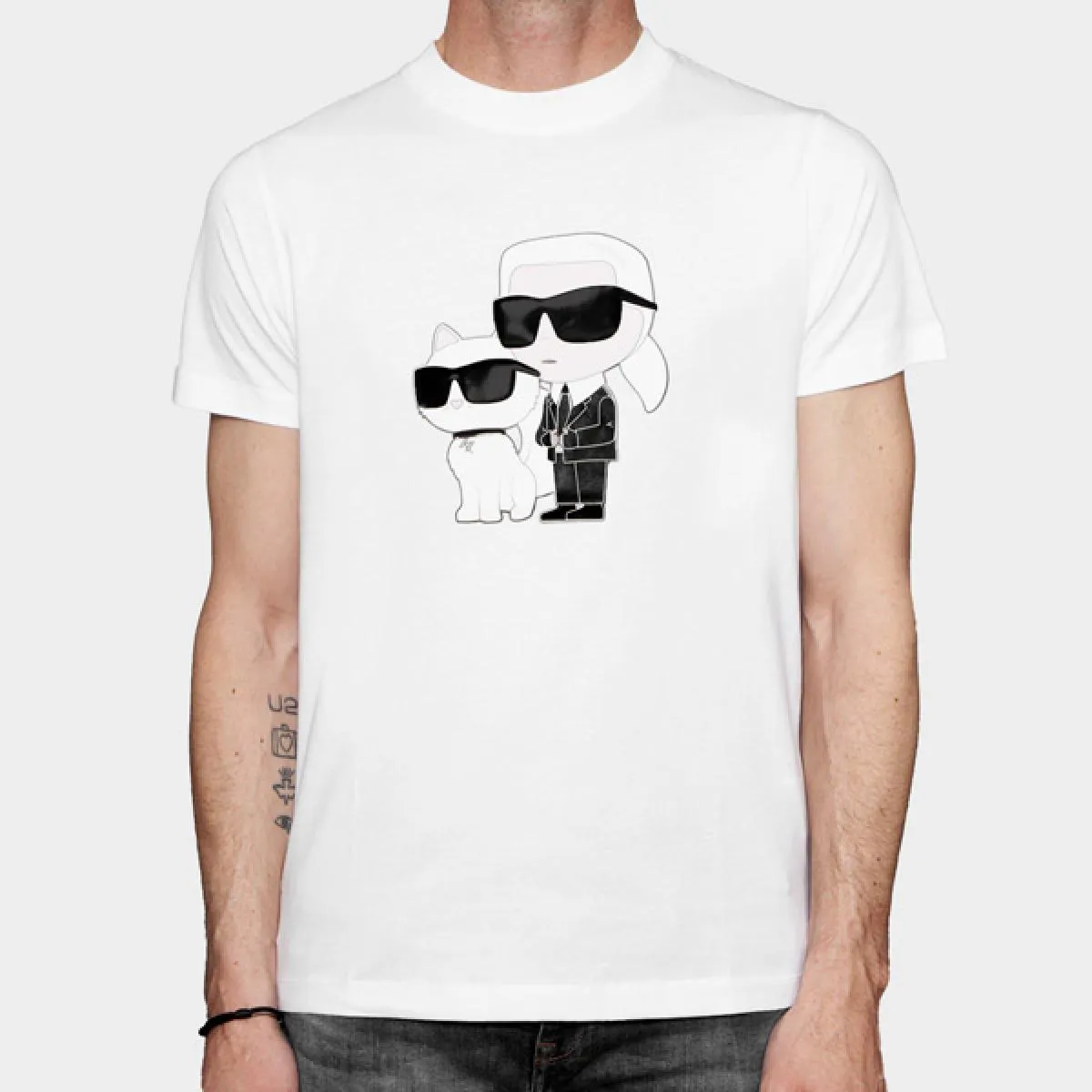 KARL LAGERFELD  CAMISETA BLANCA
