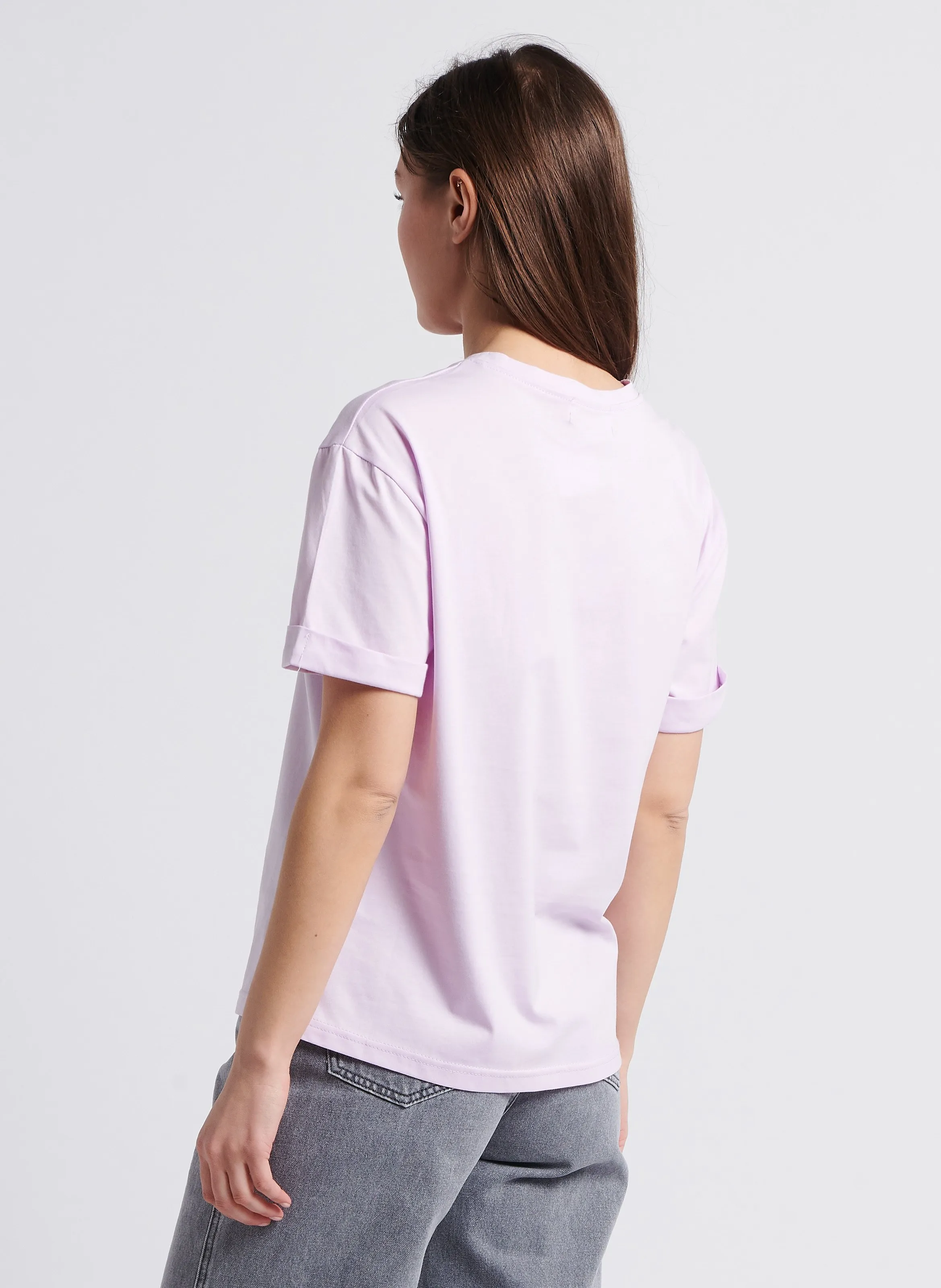 KARL MARC JOHN ADELLE  CAMISETA RECTA DE ALGODóN CON CUELLO REDONDO EN VIOLETA