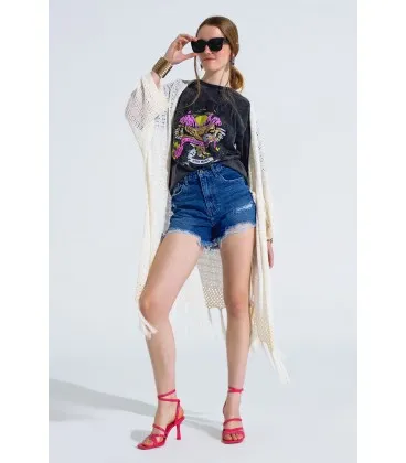 Kimono Boho Ganchillo
