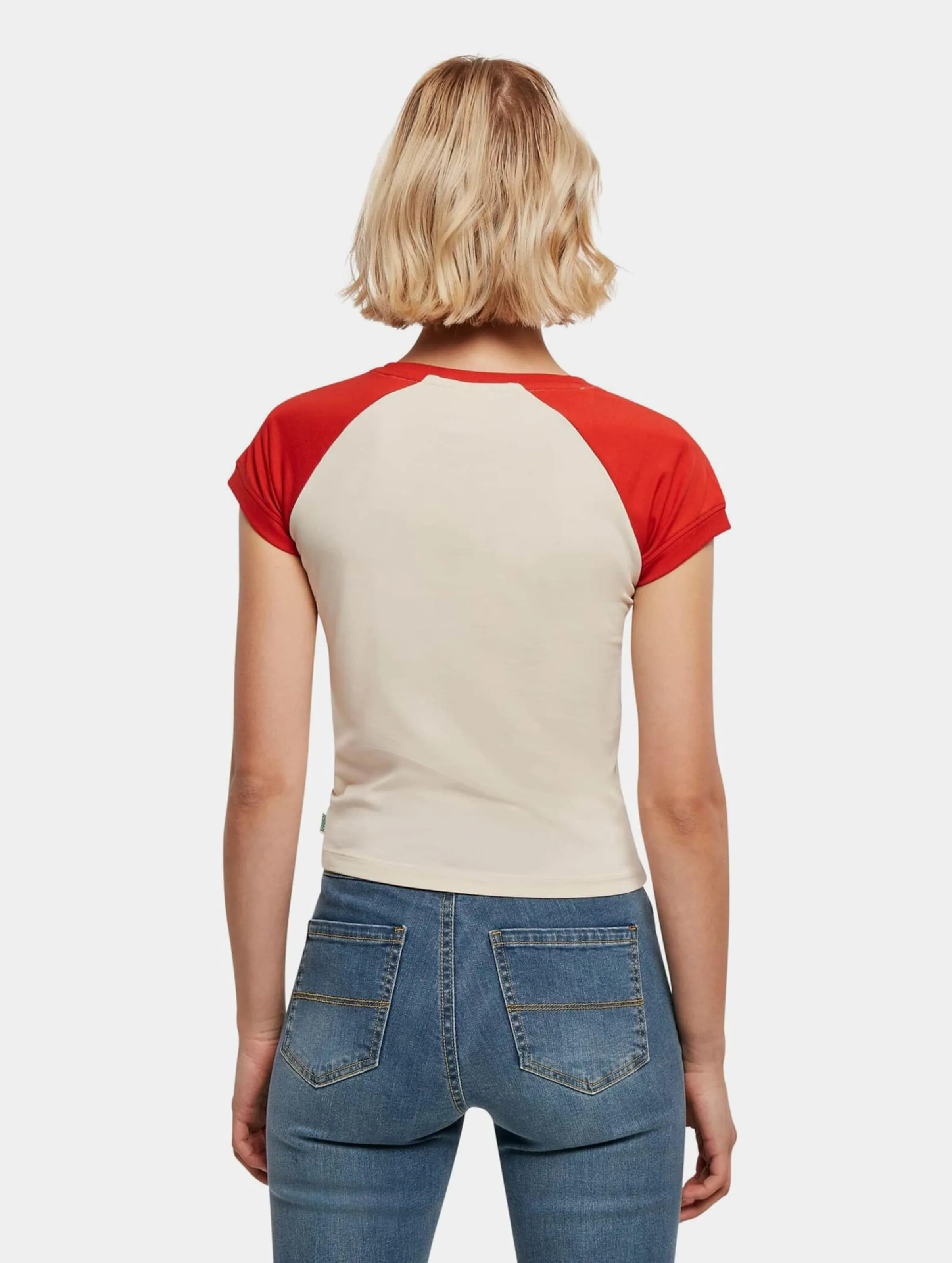 Ladies Organic Stretch Short Retro Baseball Tee