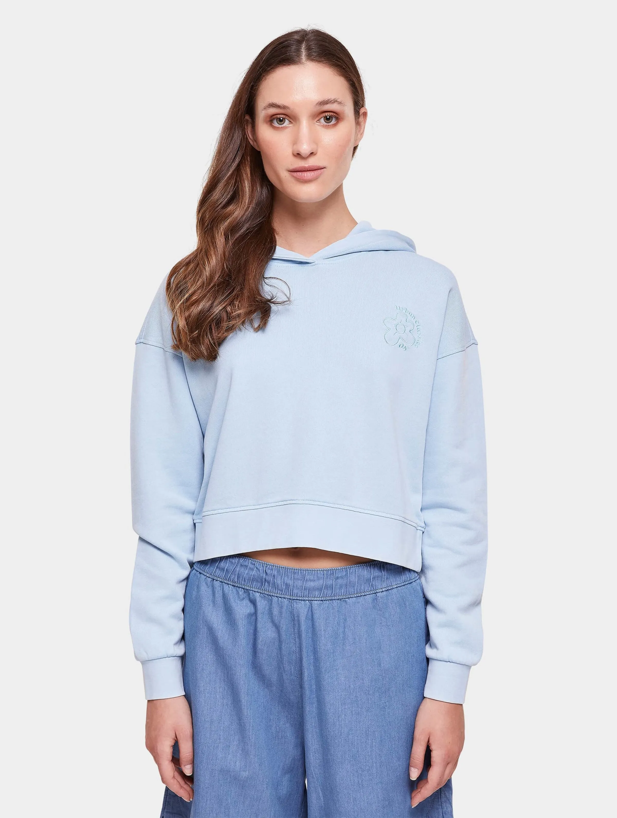 Ladies Short Flower Embroidery Terry