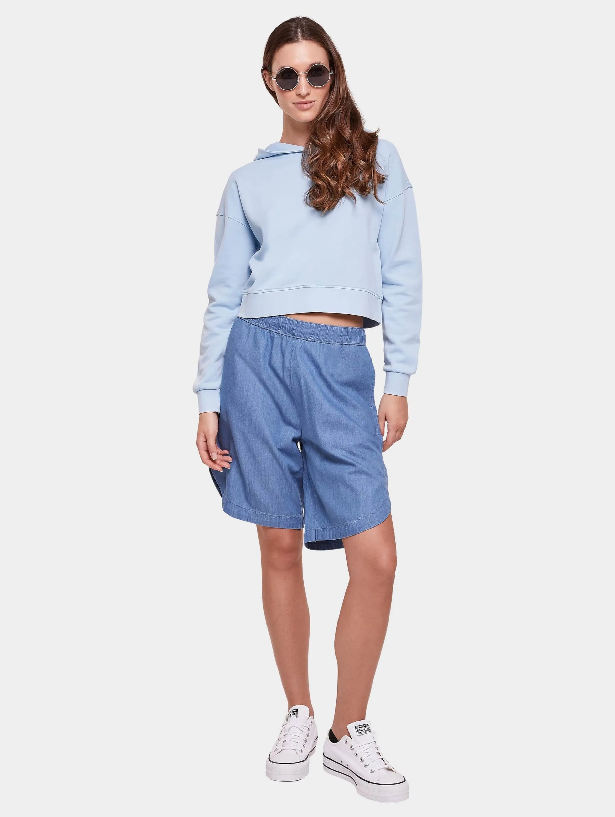 Ladies Short Flower Embroidery Terry