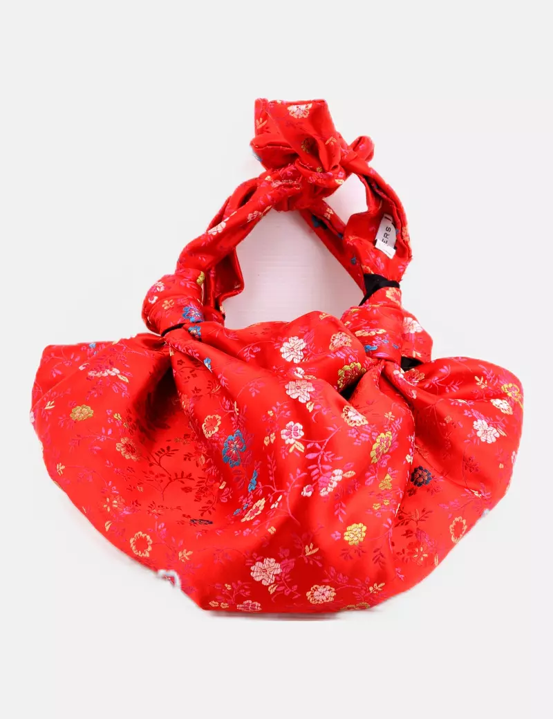 Layers Bolso de mano rojo print floral