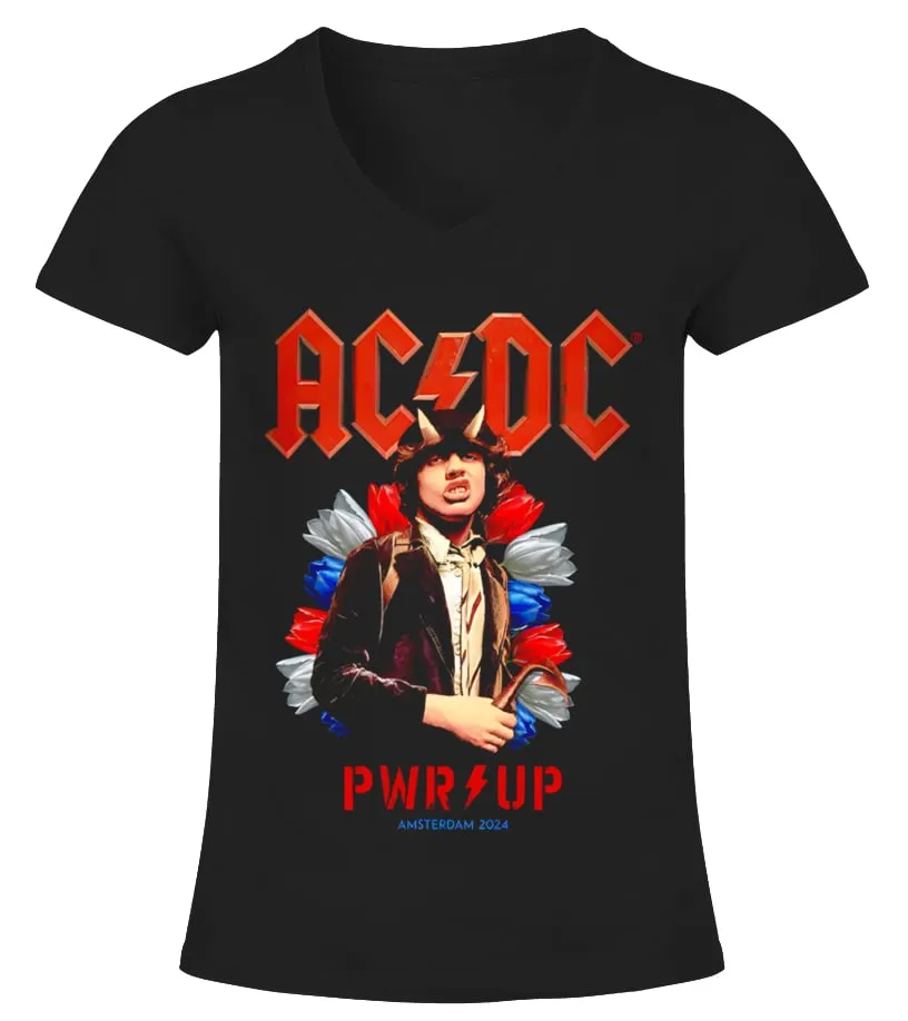 LIMITED EDITION  AMSTERDAM 2024 TOUR CAMISETA CUELLO PICO MUJER