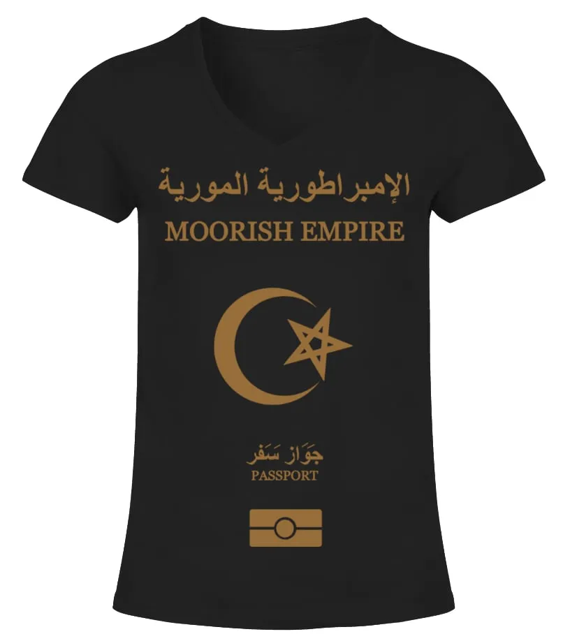 LIMITED EDITION  MOORISH PASSPORT CAMISETA CUELLO PICO MUJER