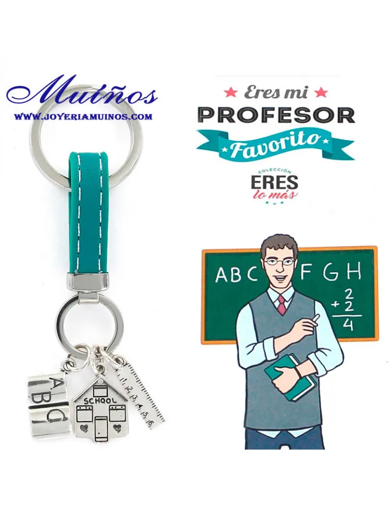 Llavero plata eres mi profesor favorito