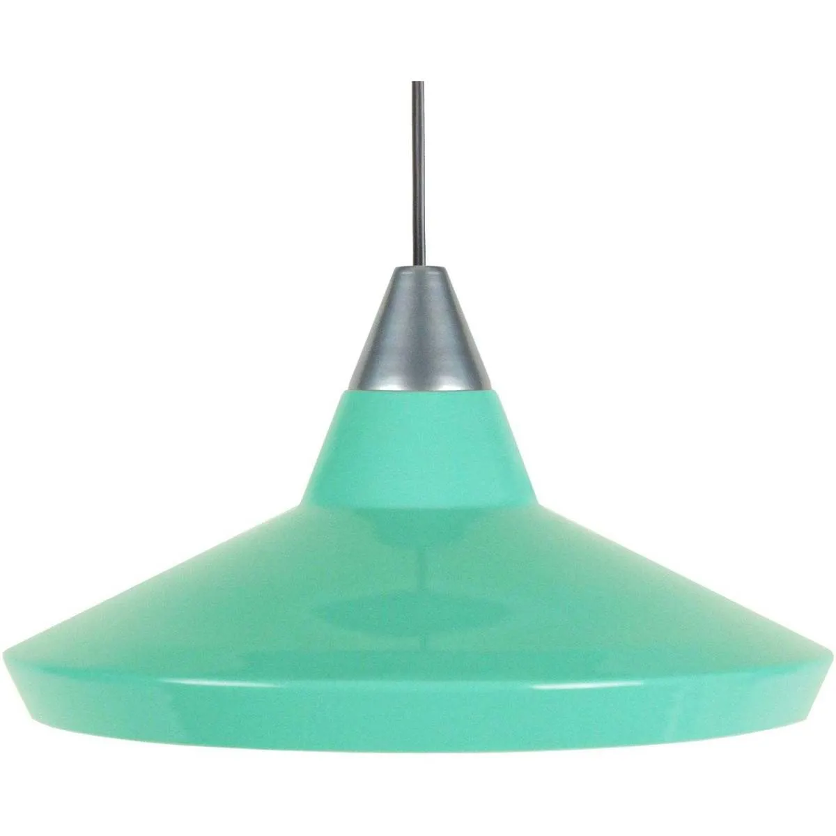 Lámpara colgante rectangular metal turquesa