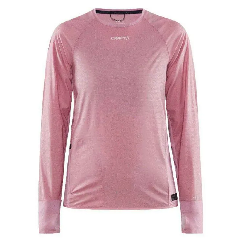 Maillot de manga larga Craft PRO Hypervent LS WIND TOP (Rosa claro)