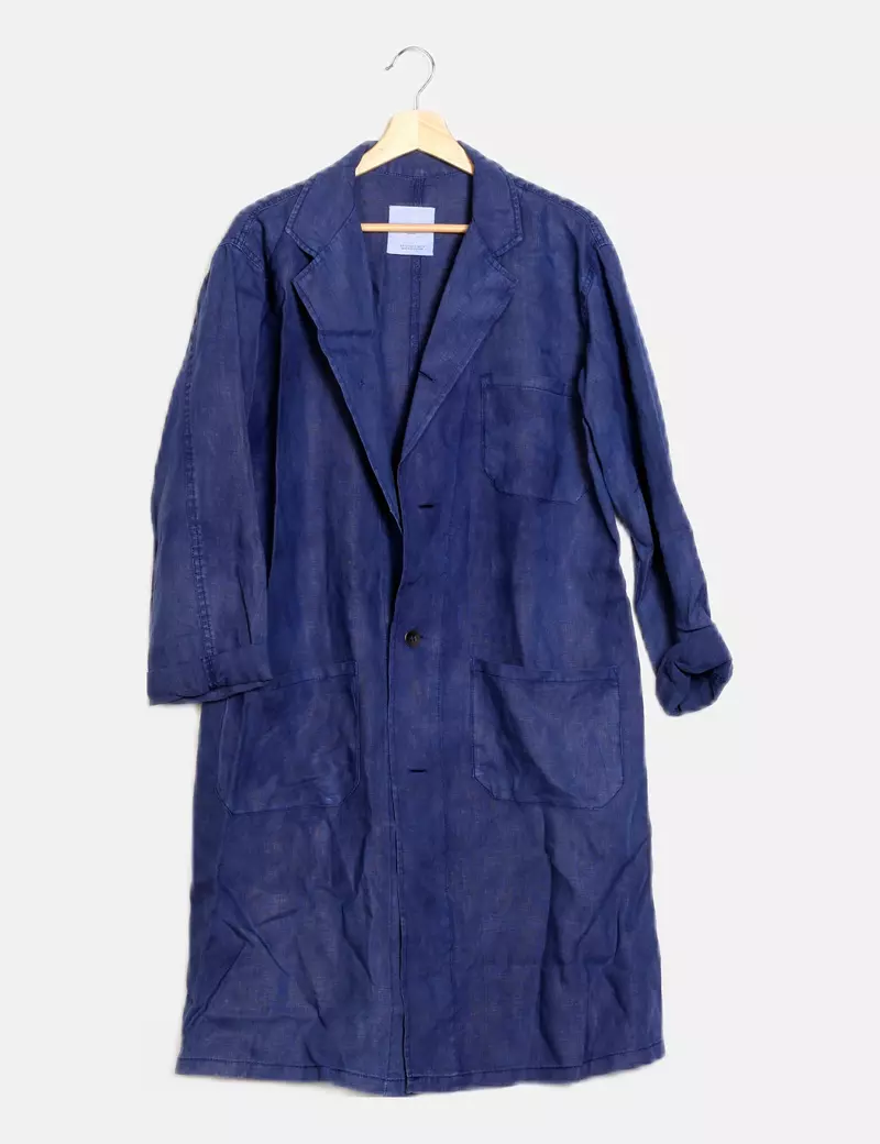 Mango Gabardina azul casual