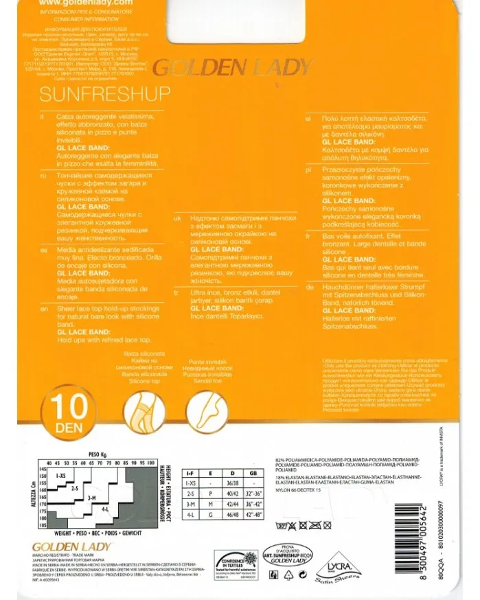 Media 80Q Sunfresh Up Antideslizante Golden Lady