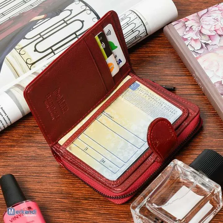 Mercería de alta calidad | Cartera de cuero para mujer, monedero
