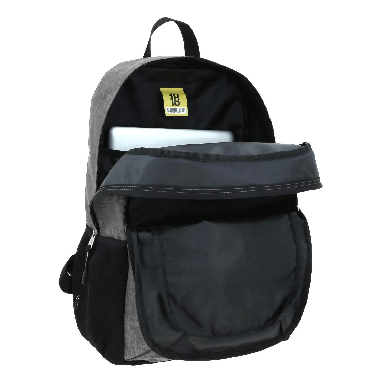 Mochila Grande 1818 Unisex Hop Gris Con Porta Laptop De Hasta 15.