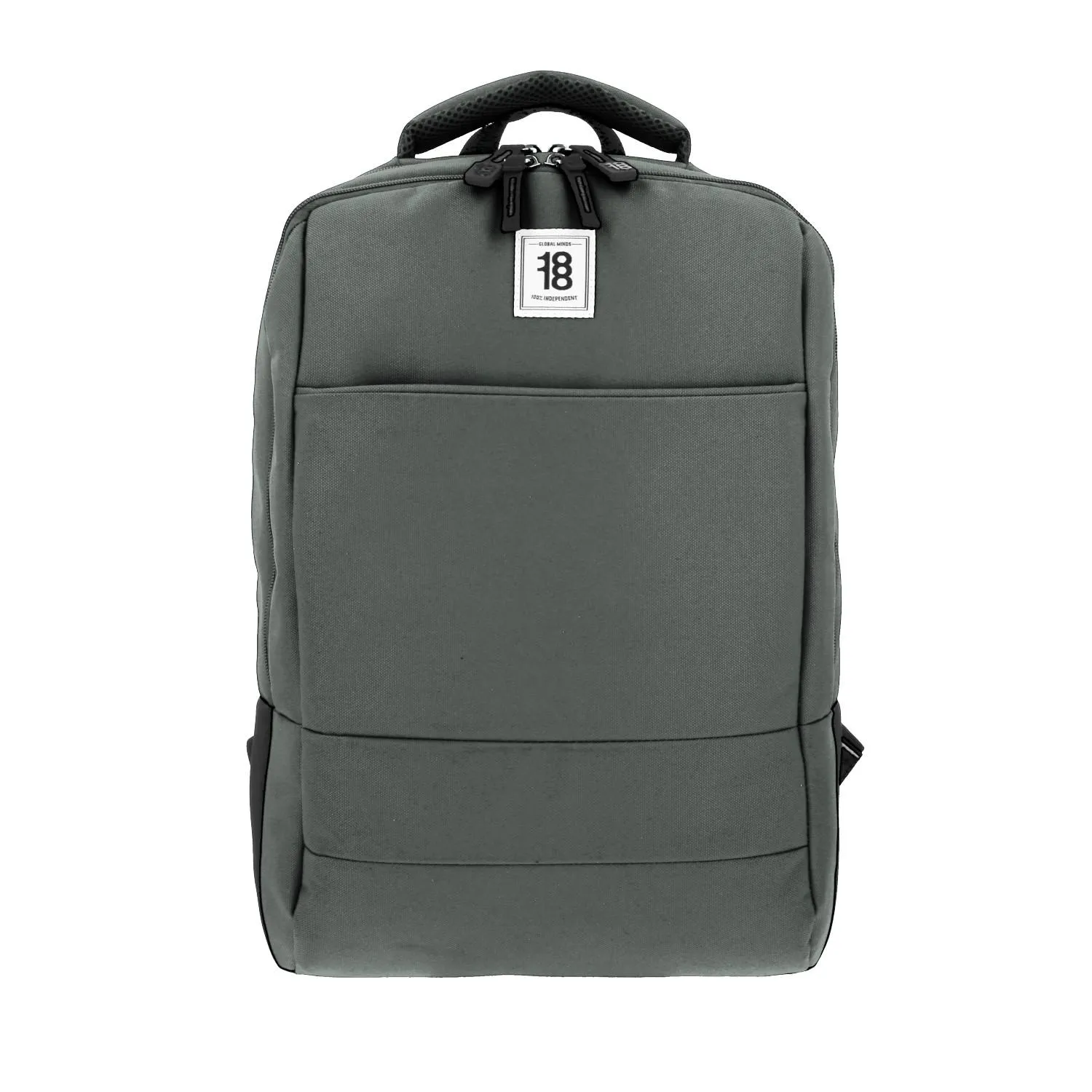 Mochila Grande 1818 Unisex Wynn Gris Con Porta Laptop De Hasta 15.