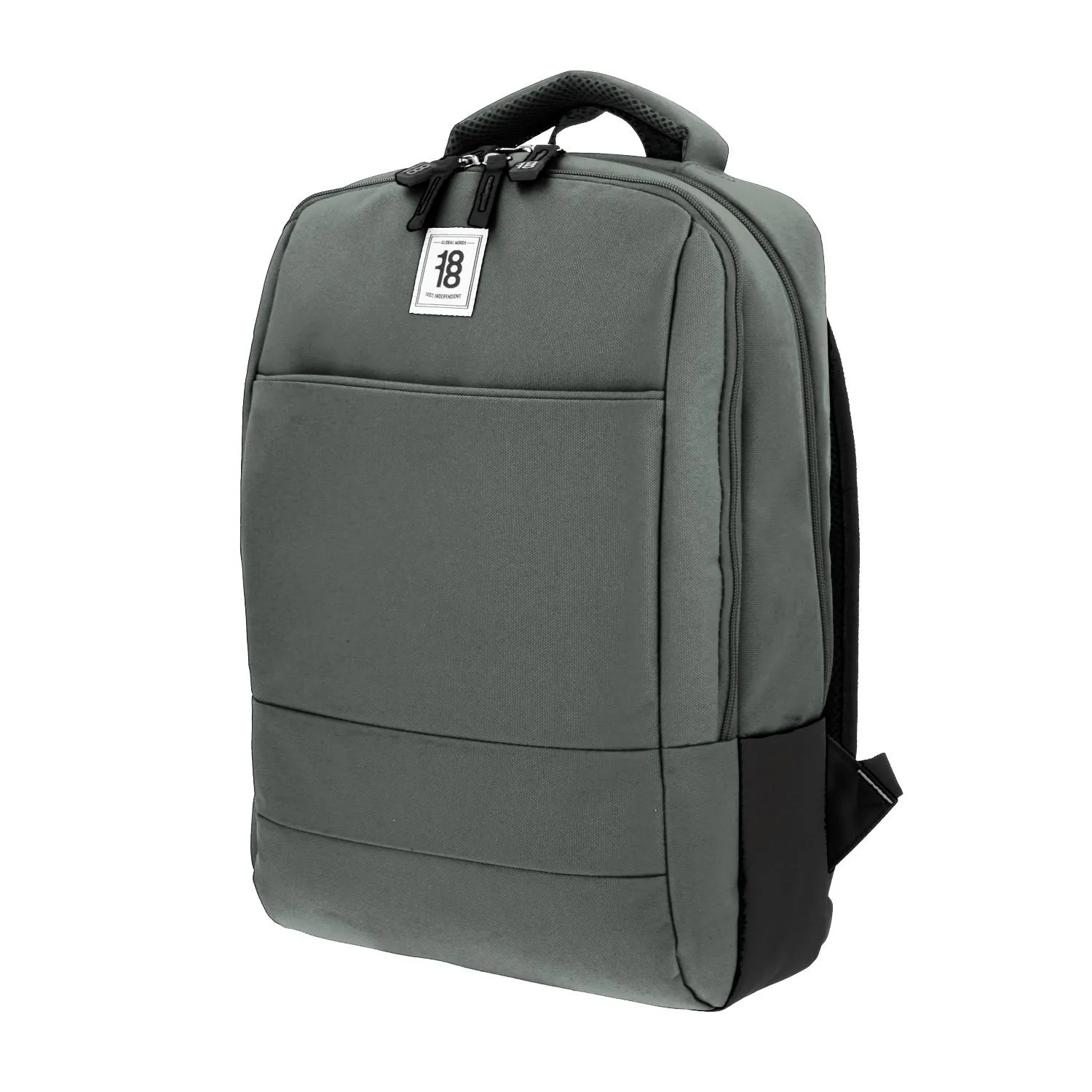 Mochila Grande 1818 Unisex Wynn Gris Con Porta Laptop De Hasta 15.