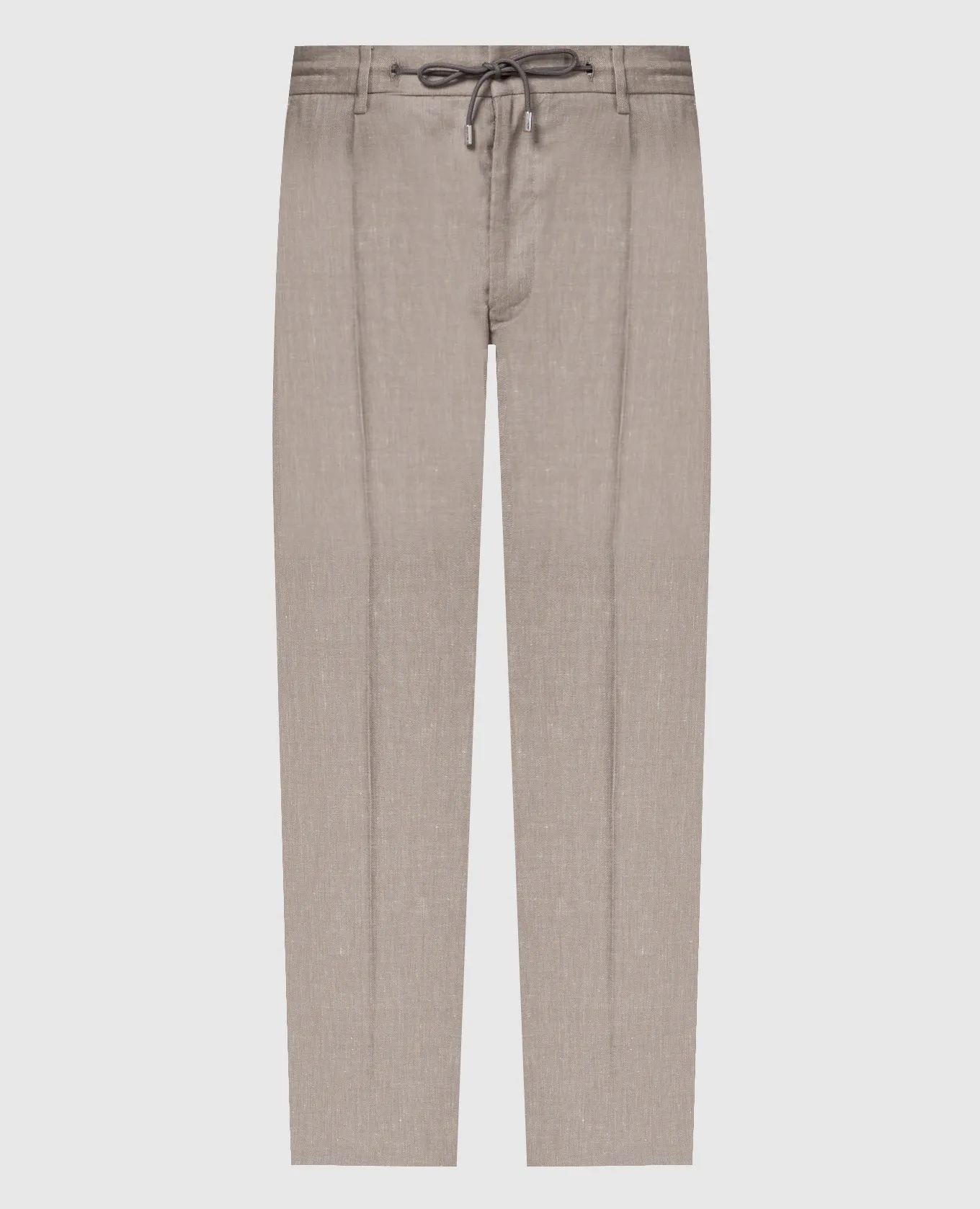 MooRER Brown pants ANTON with linen