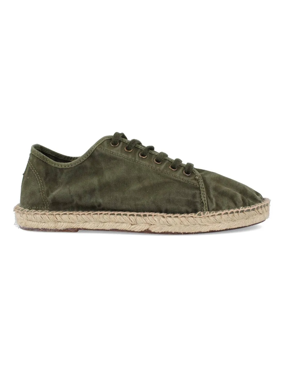 NATURAL WORLD  ZAPATILLA BASKET ESPARTO CORDONES KAKI
