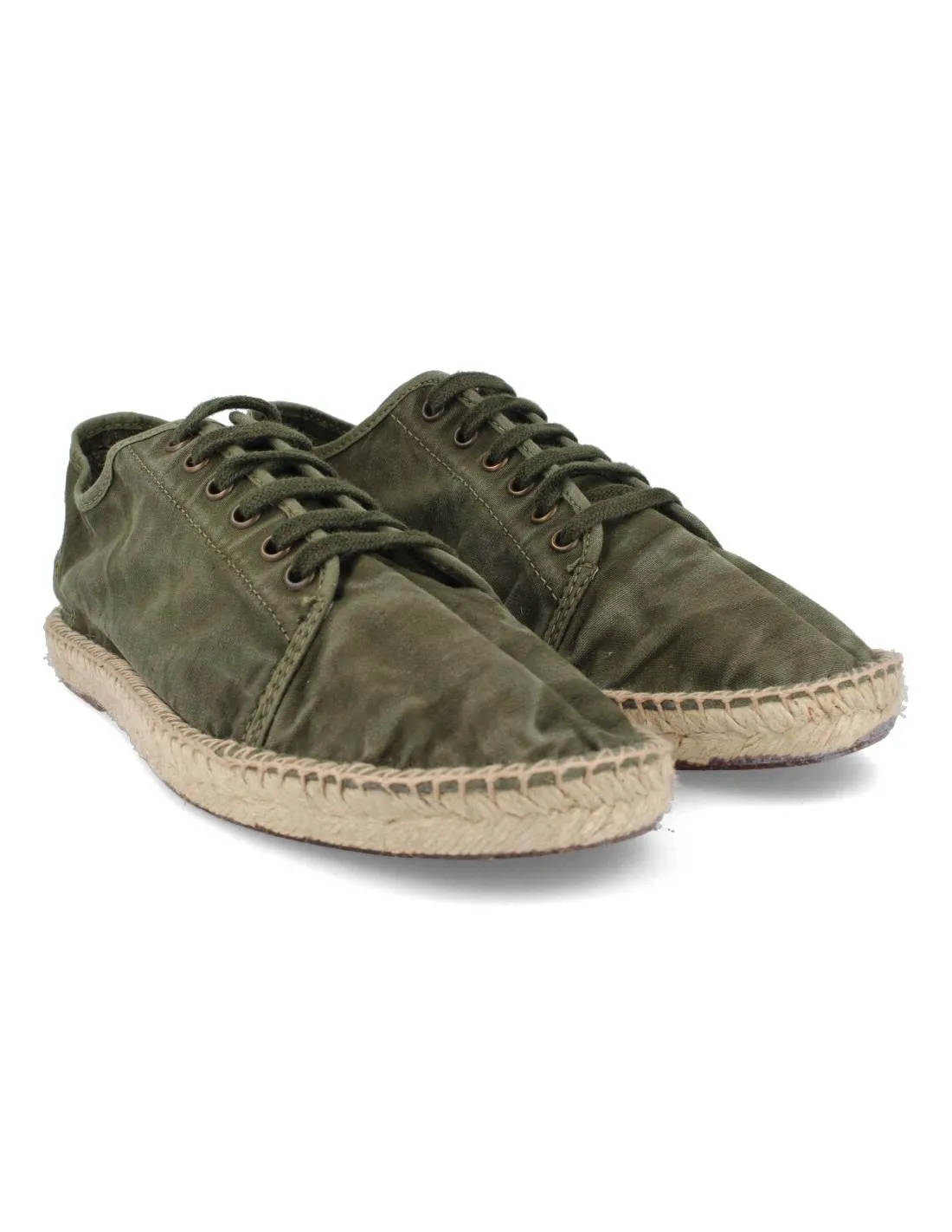 NATURAL WORLD  ZAPATILLA BASKET ESPARTO CORDONES KAKI