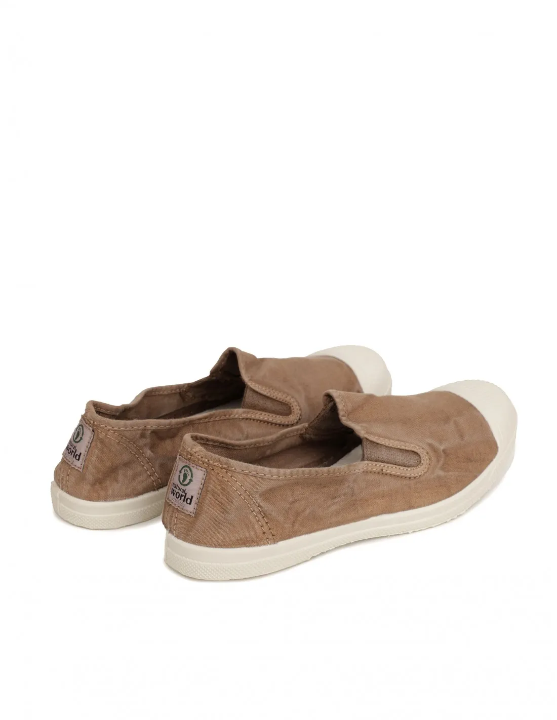 NATURAL WORLD Zapatillas Lona Sin Cordones Beige