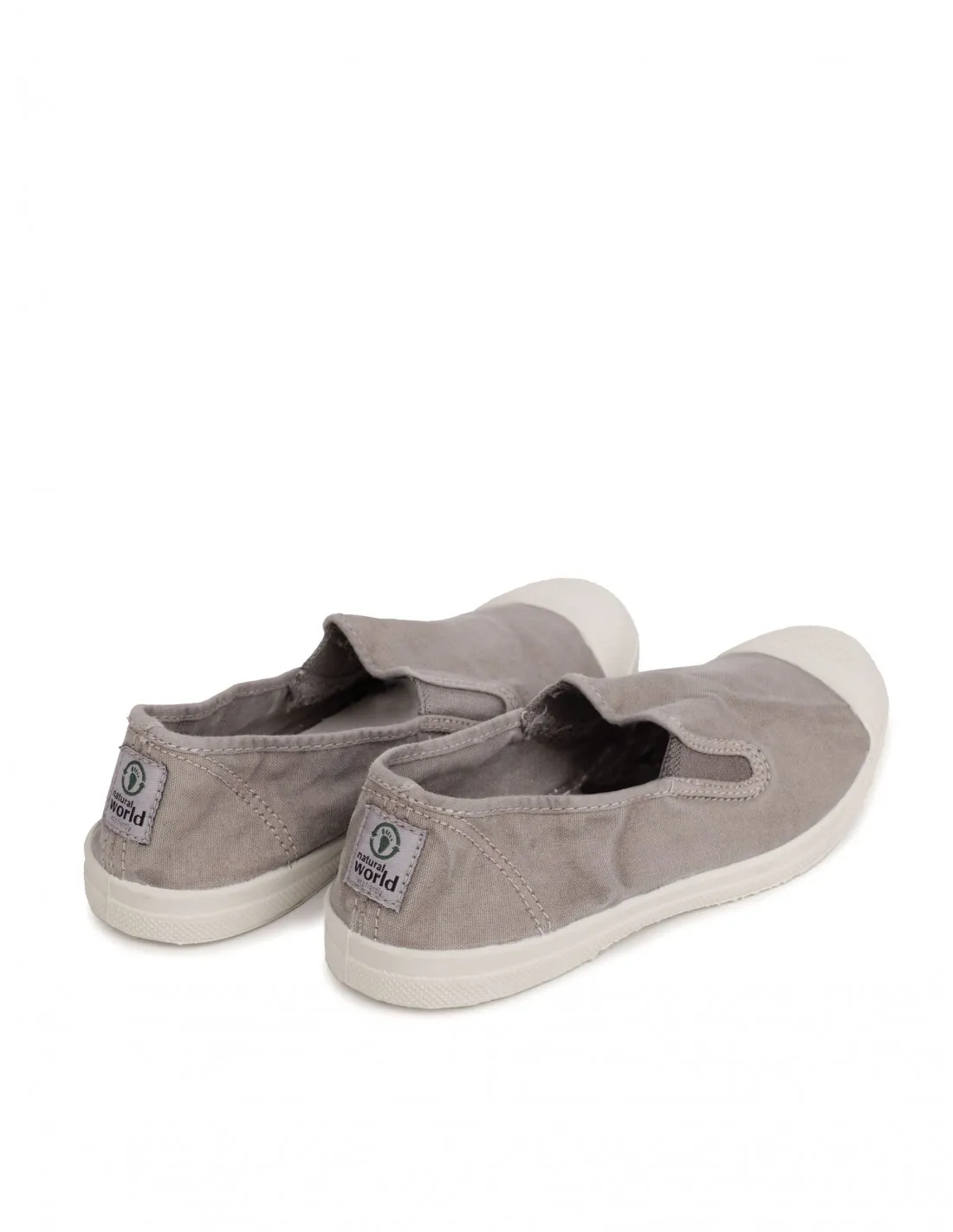 NATURAL WORLD Zapatillas Lona Sin Cordones Gris