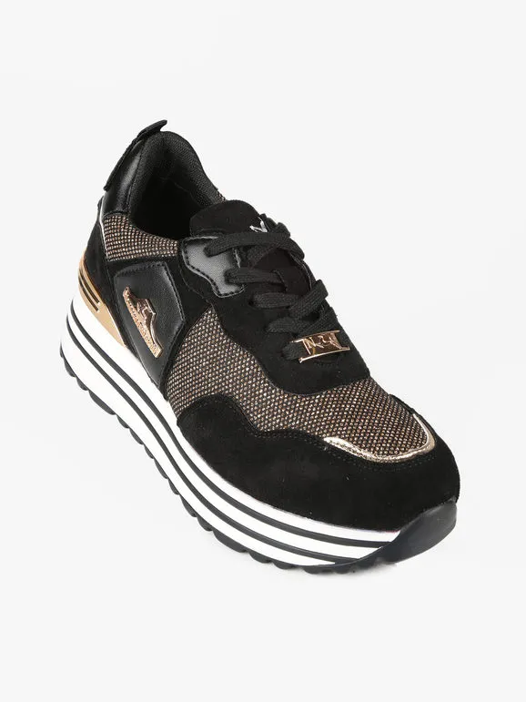 Nazareno Gabrielli Zapatillas de mujer con purpurina y plataforma.